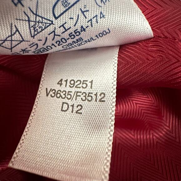 Lands’ End Red Wool Cashmere Overcoat Long Women 8 Double Breasted Winter Coat - Picture 8 of 11